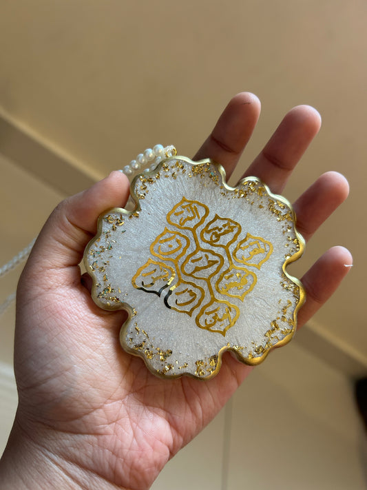 Bloom Petal Resin Double Sided Car Hanging