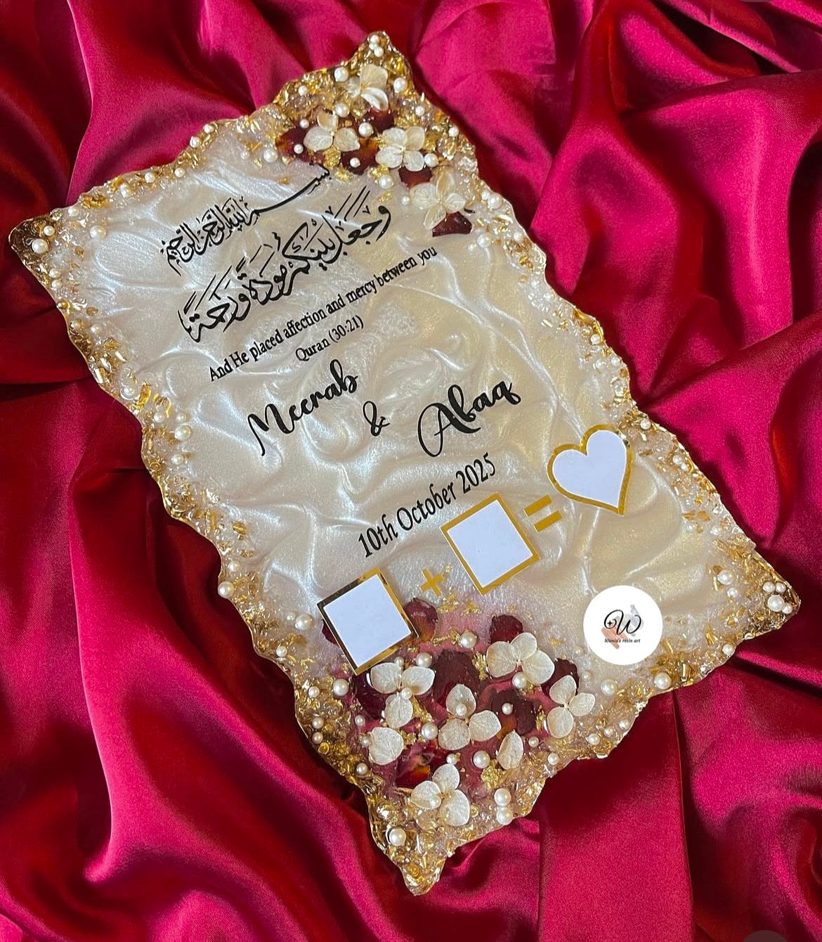 Ivory Royale Personalised Resin Nikkah Tray