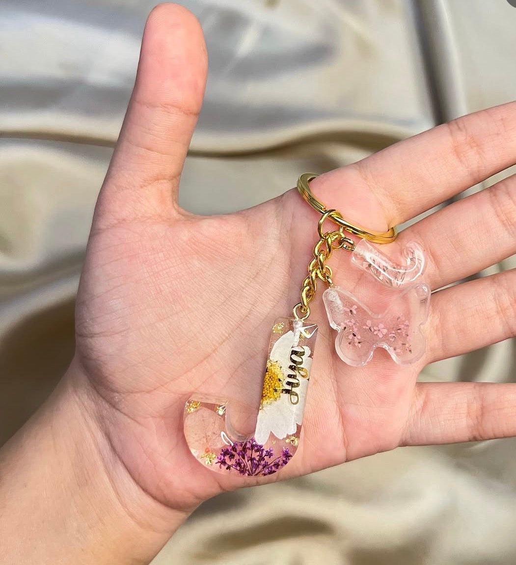 Bloom & Initial Keychain Collection