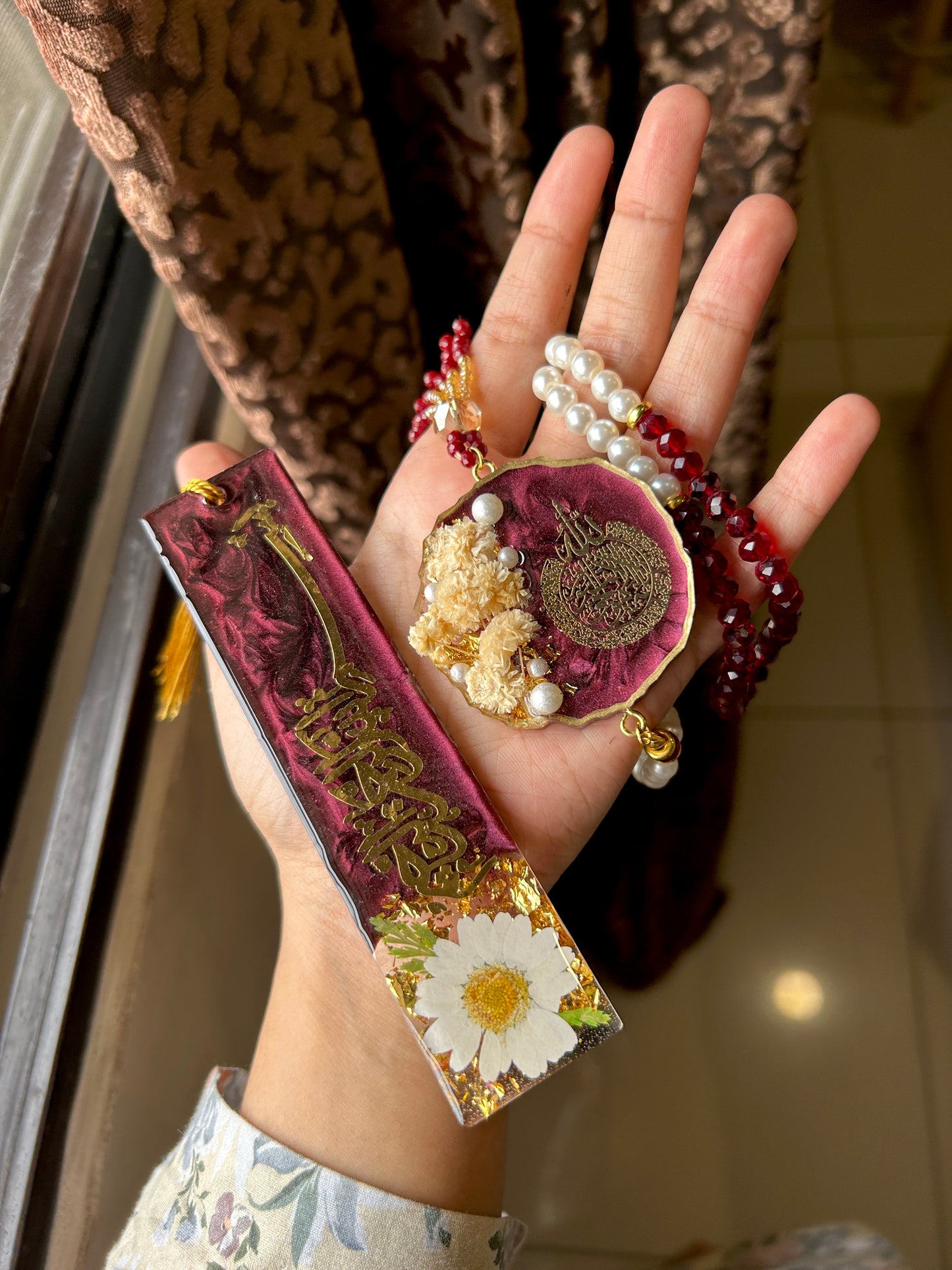 Resin Tasbeeh & Bookmark Gift Set