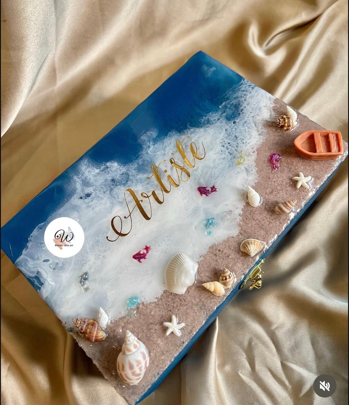 Ocean Whisper™ | Handmade Sea Theme Resin Keepsake Box