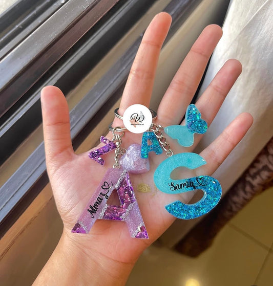 Letter Bloom Keychain