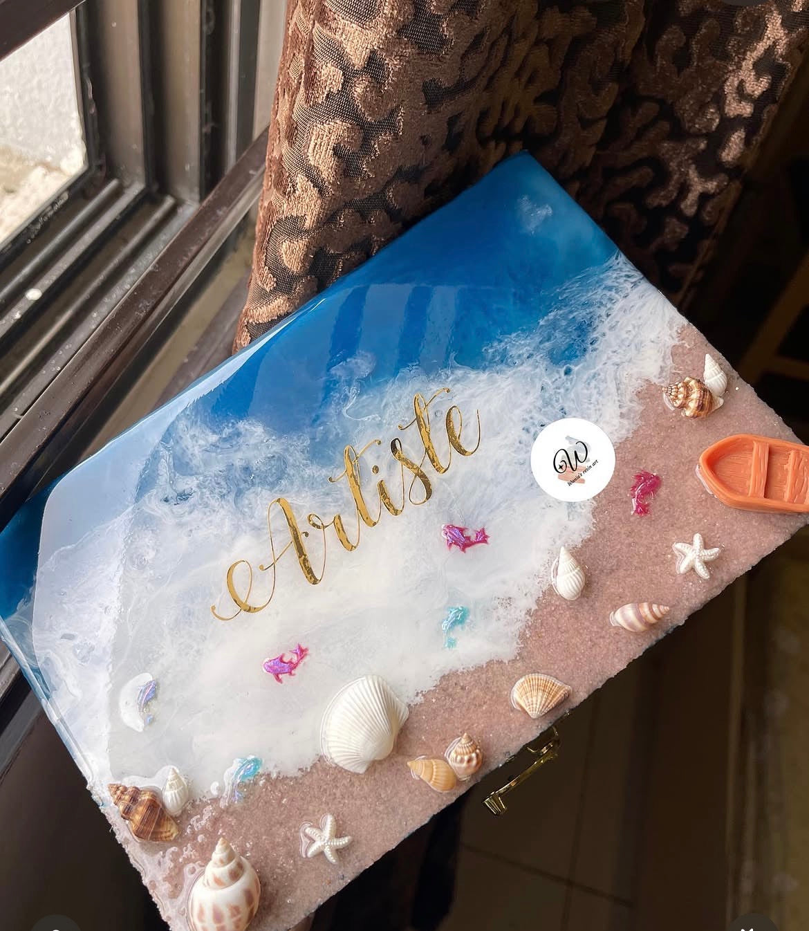 Ocean Whisper™ | Handmade Sea Theme Resin Keepsake Box