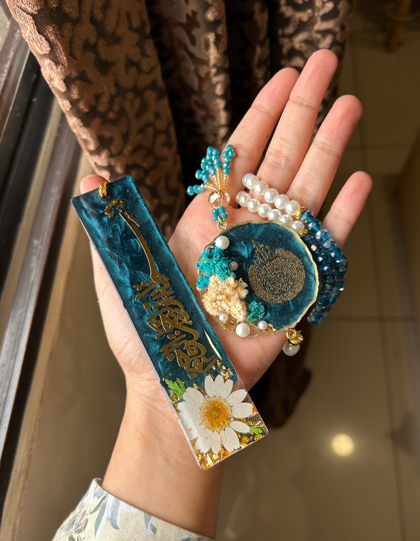 Resin Tasbeeh & Bookmark Gift Set