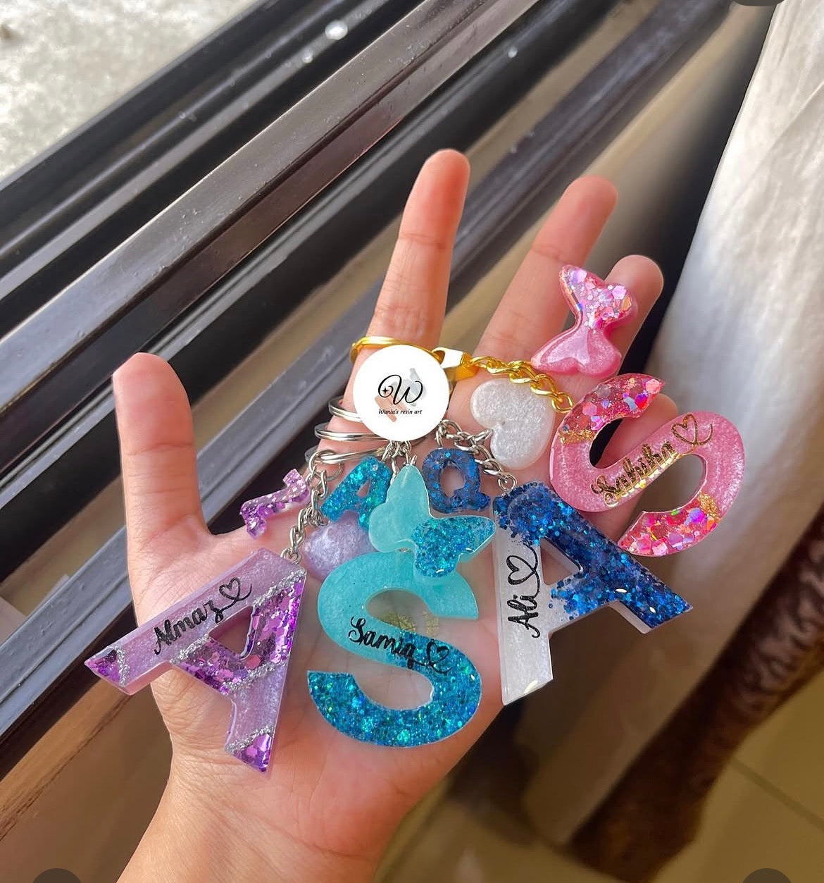 Letter Bloom Keychain