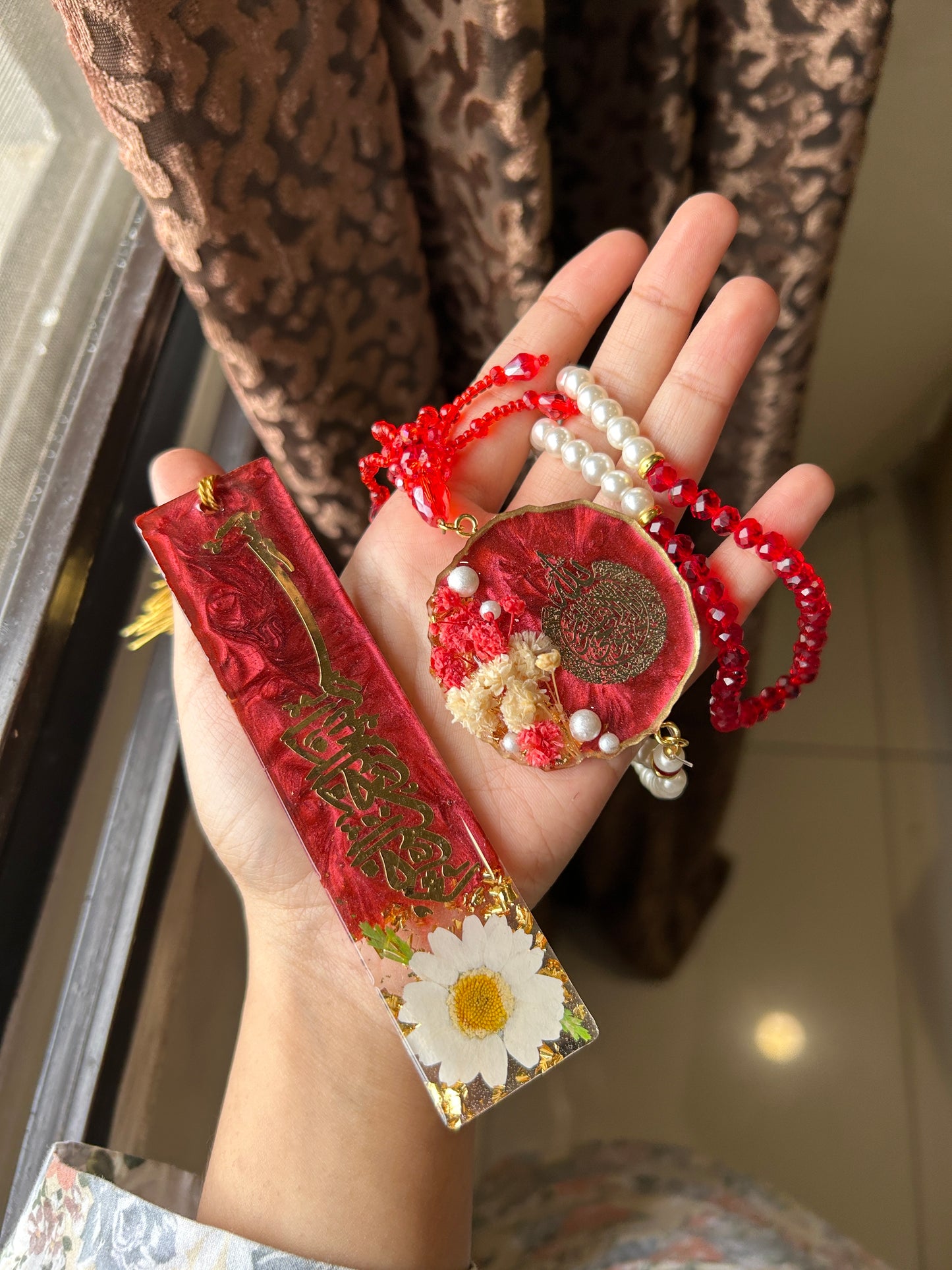 Resin Tasbeeh & Bookmark Gift Set