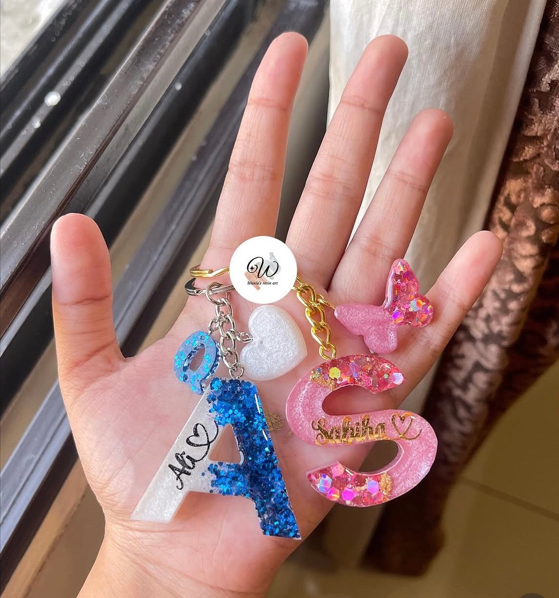 Letter Bloom Keychain