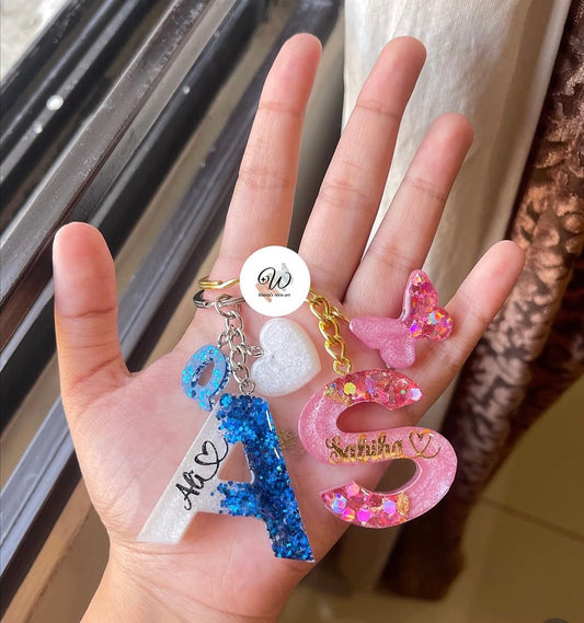 Letter Bloom Keychain