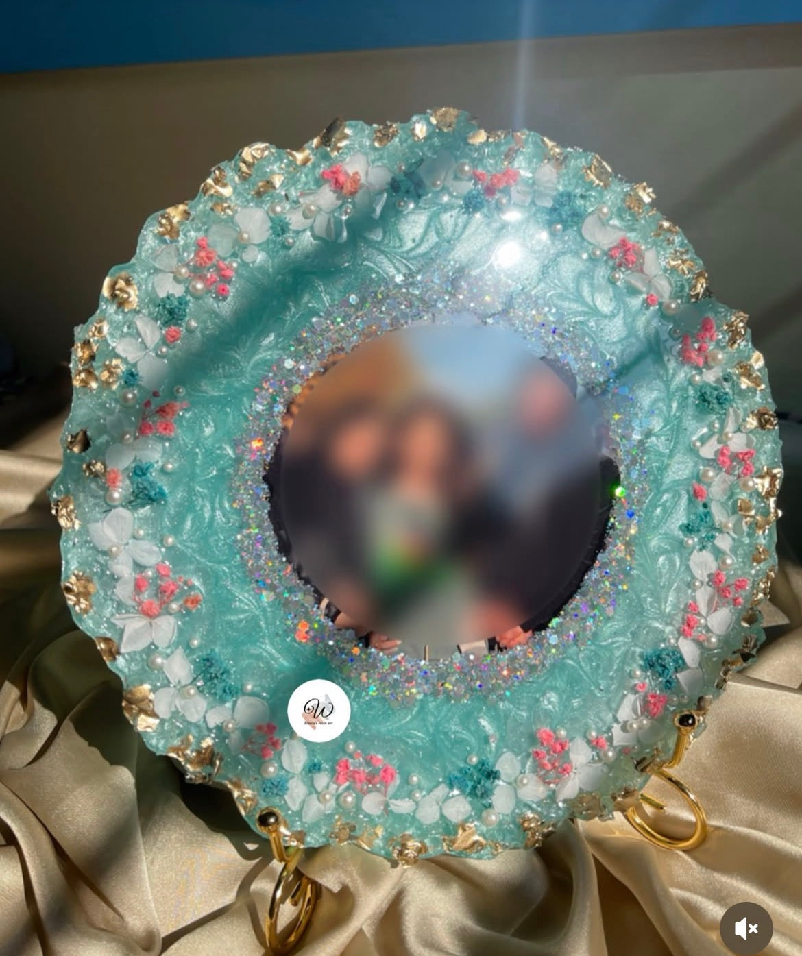 Forever Frame™ | Personalized Resin Photo Display with Metal Stand (10-Inch)