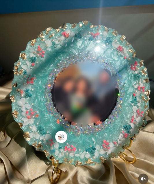 Forever Frame™ | Personalized Resin Photo Display with Metal Stand (10-Inch)