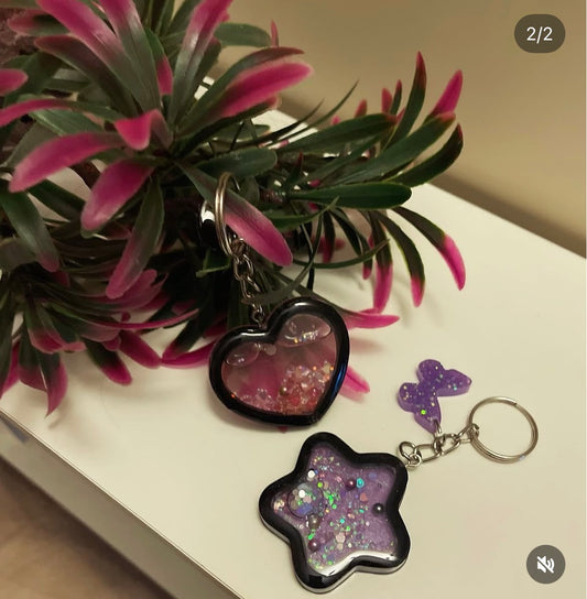 Sparkle Shaker Resin Keychain