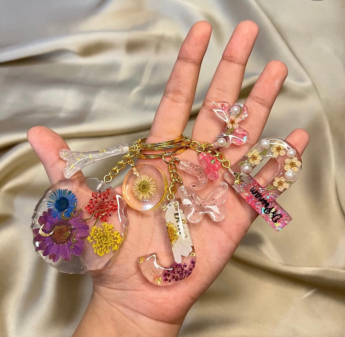Bloom & Initial Keychain Collection