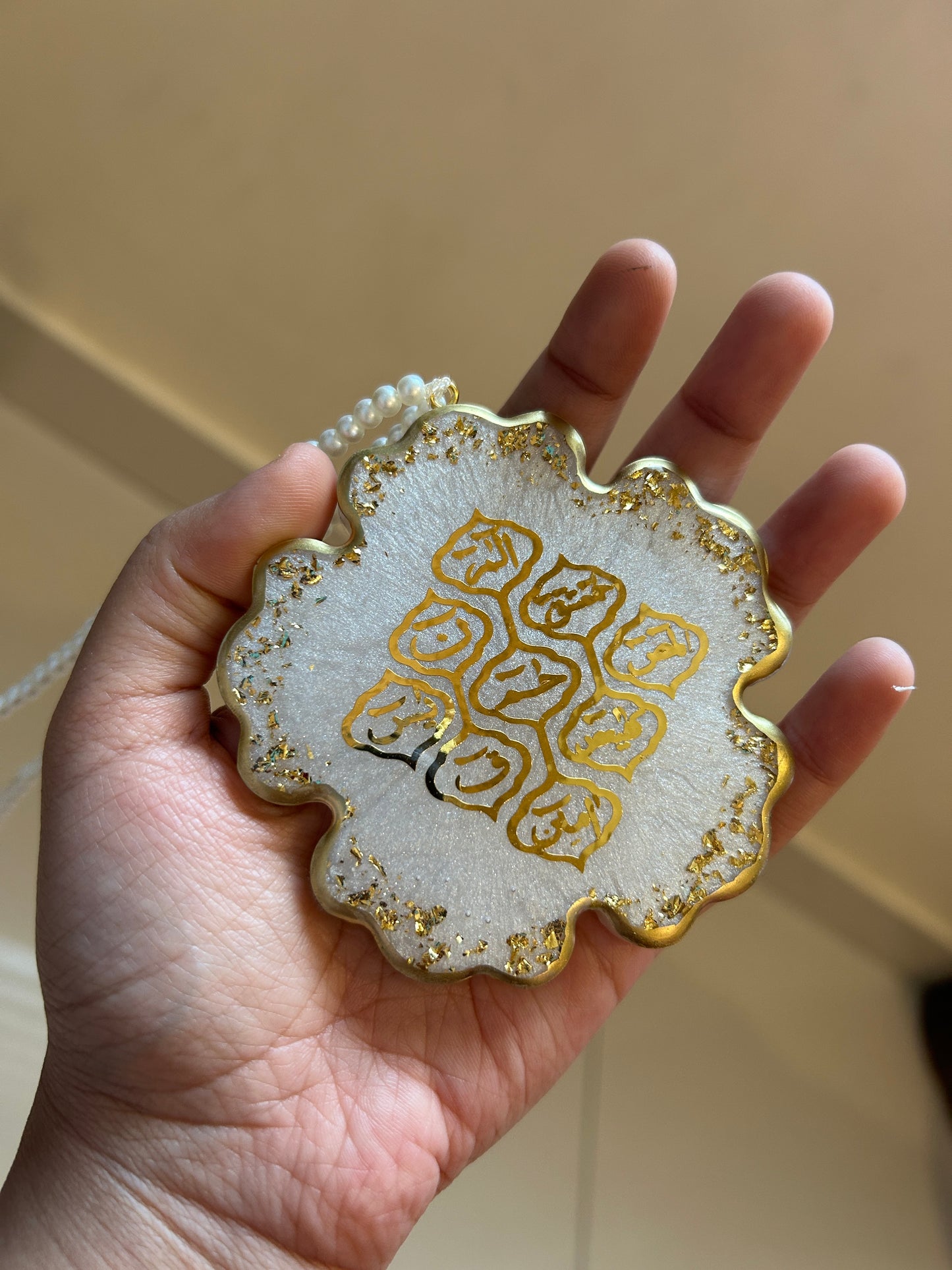 Bloom Petal Resin Double Sided Car Hanging
