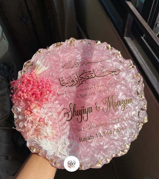 Rose Whisper Personalised Nikkah Tray