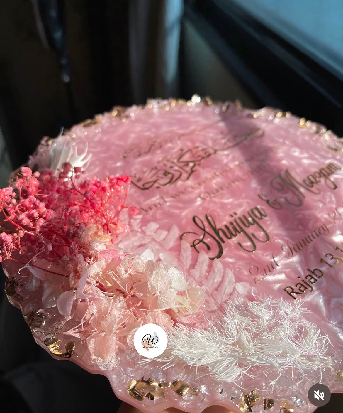 Rose Whisper Personalised Nikkah Tray
