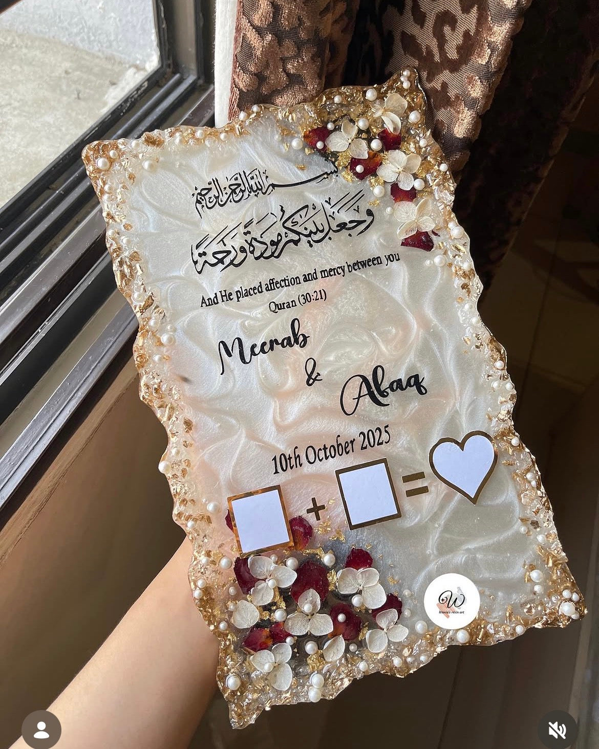 Ivory Royale Personalised Resin Nikkah Tray