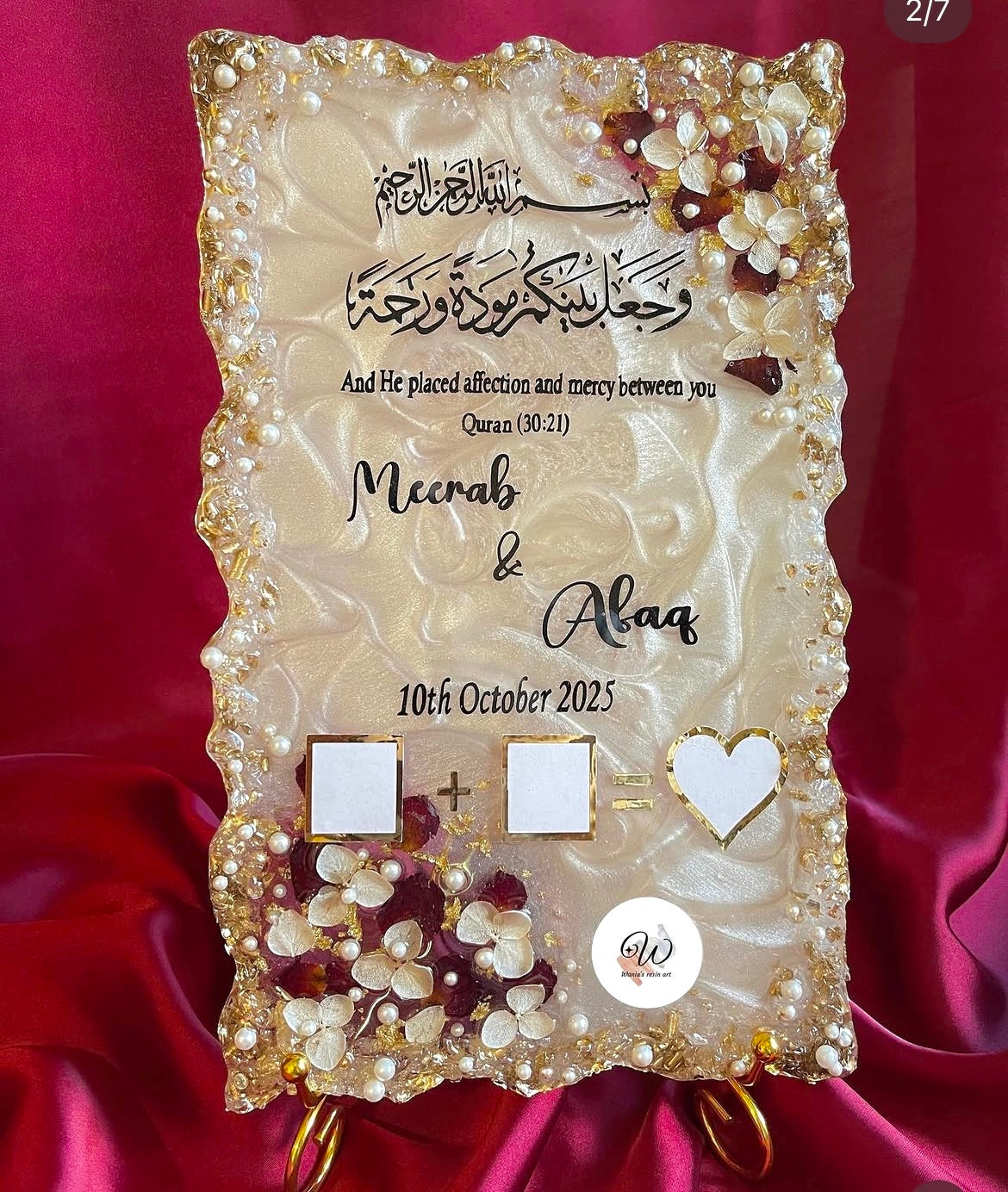 Ivory Royale Personalised Resin Nikkah Tray