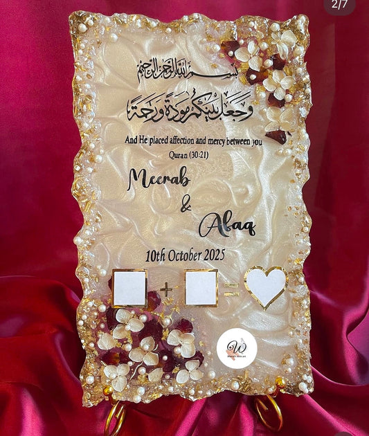 Ivory Royale Personalised Resin Nikkah Tray