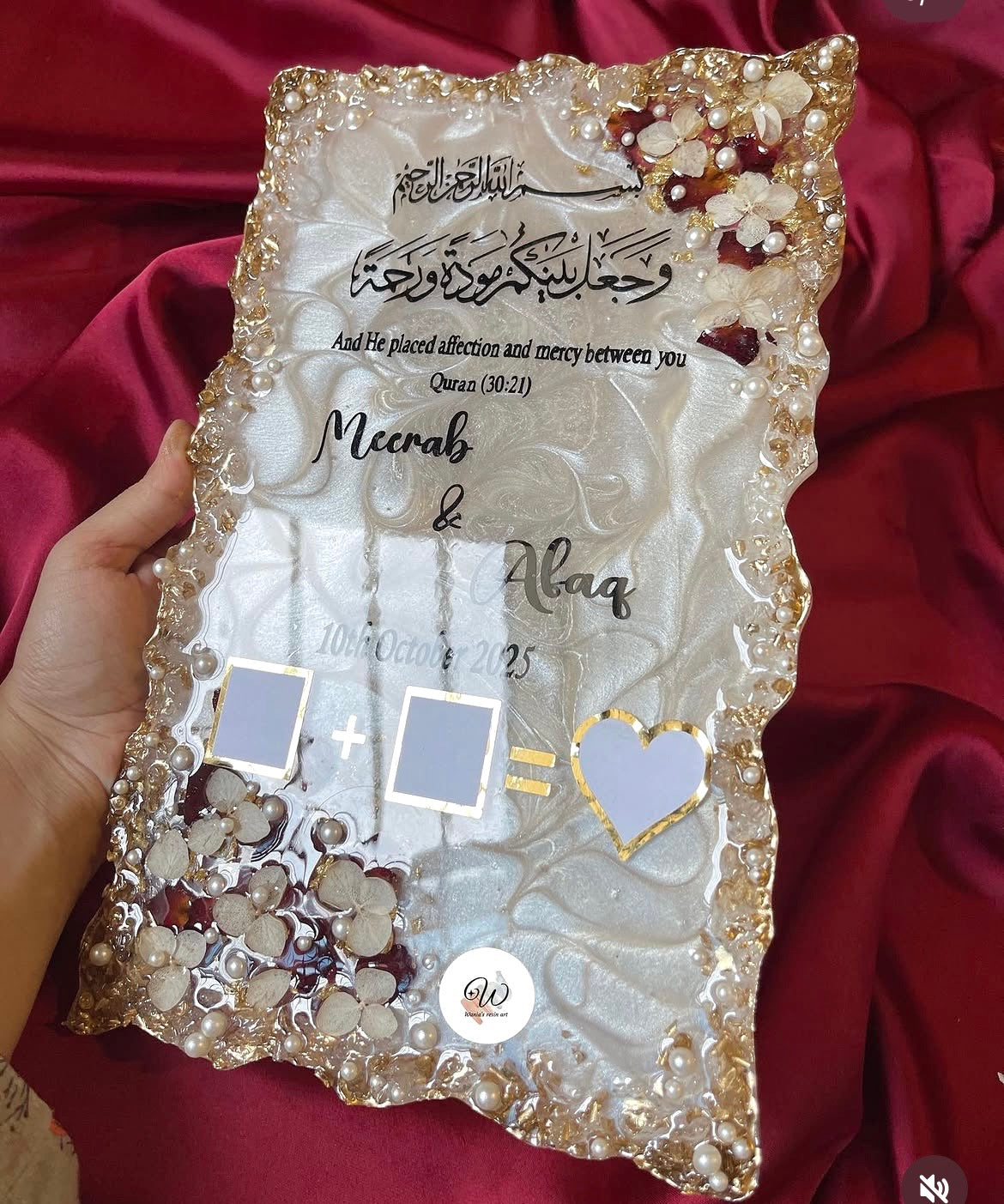 Ivory Royale Personalised Resin Nikkah Tray