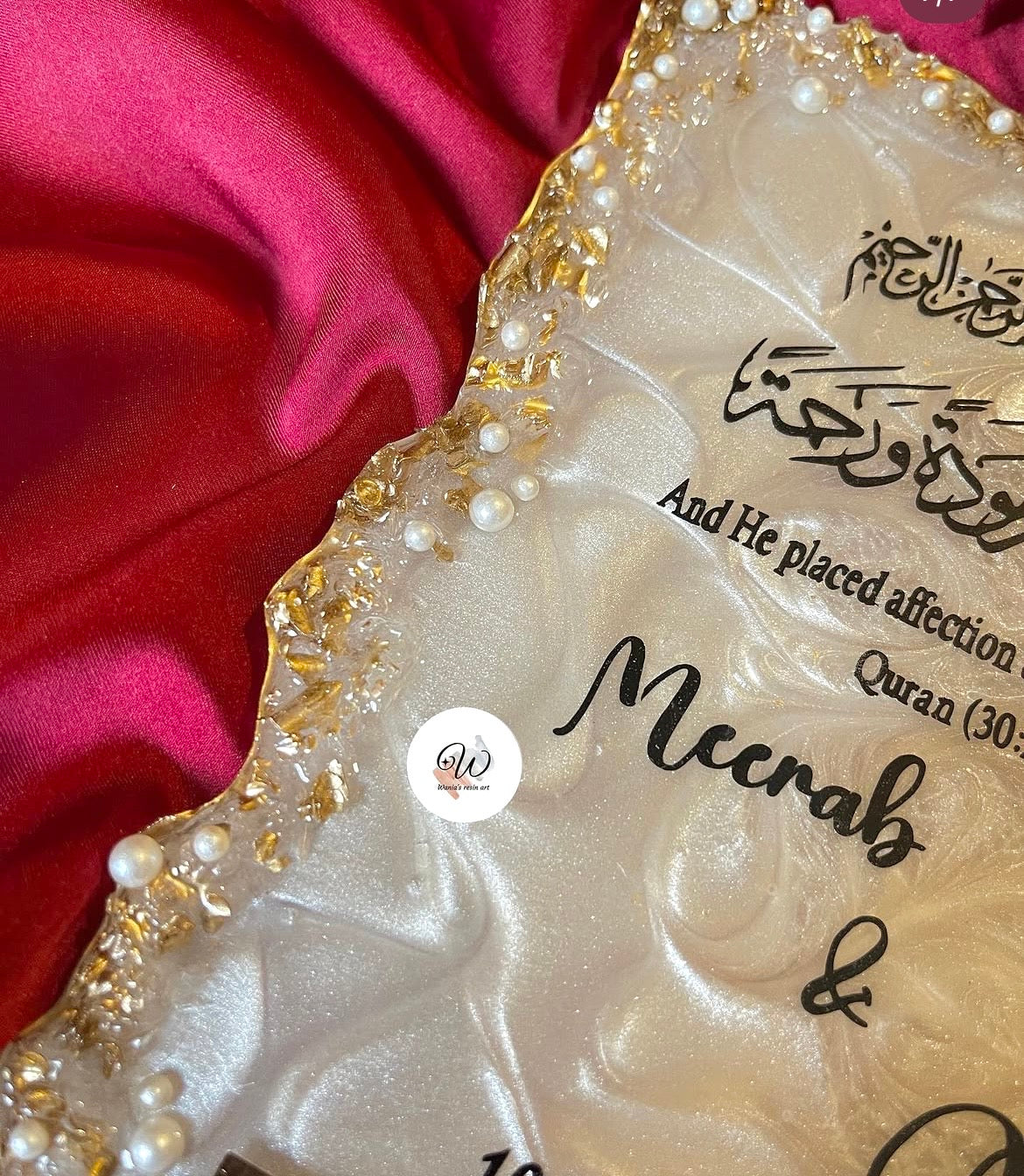 Ivory Royale Personalised Resin Nikkah Tray