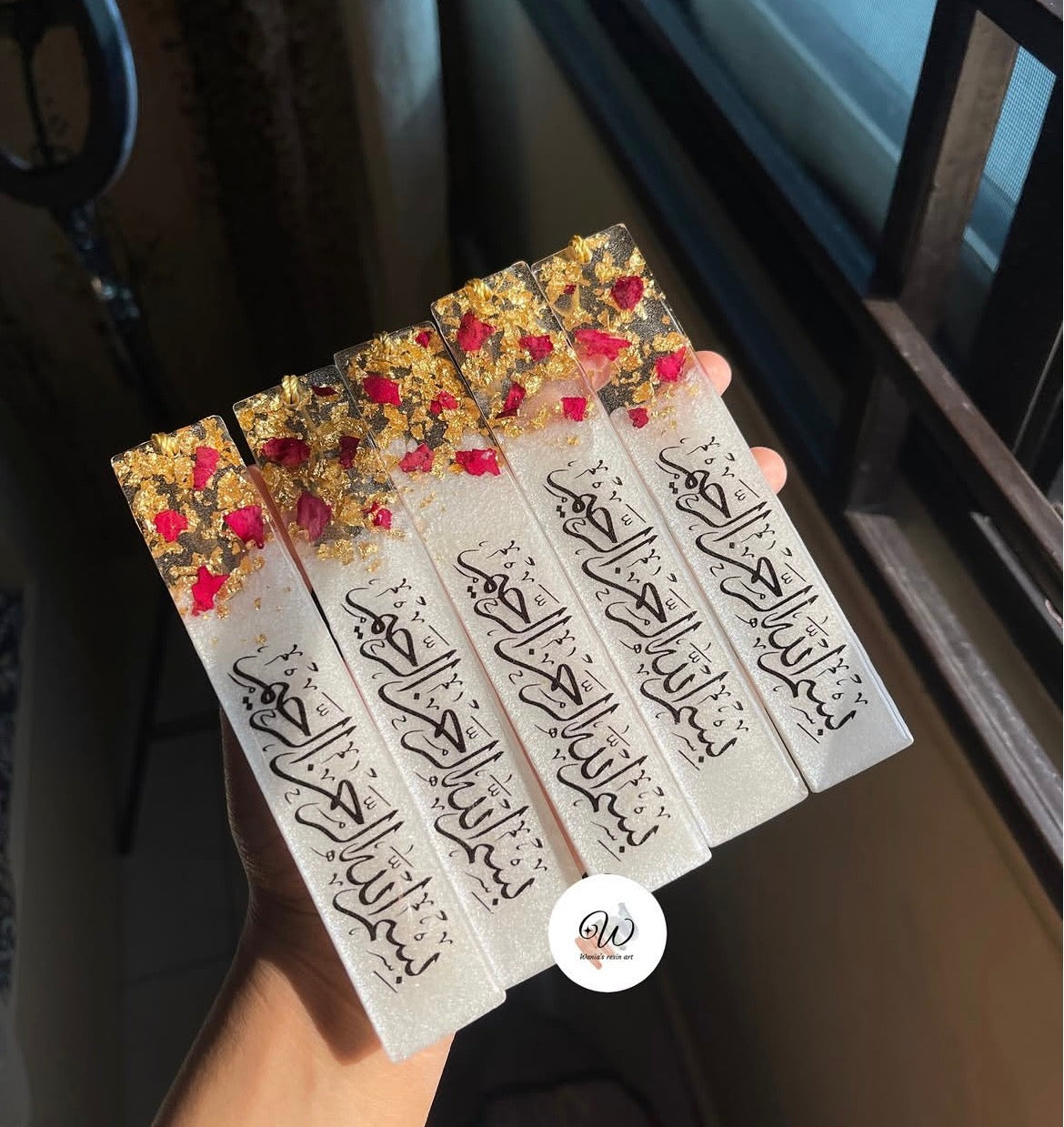 Rose Petal Resin Bookmark