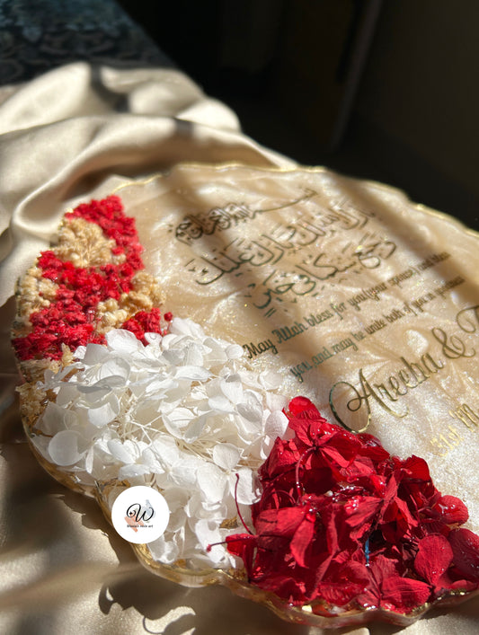 Luxury Personalised Gold Nikkah Tray